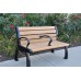 JPAB5 Landmark Series Bench with back 5 foot Recycled Plank