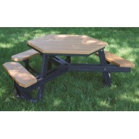 JPHTADA Recycled Plastic Hexagon Picnic Table ADA