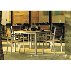 TLT22PC Teak Patio Chair 22x22x34 PAIR